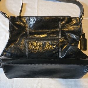 Tignanello Black Leather Shoulder Bag